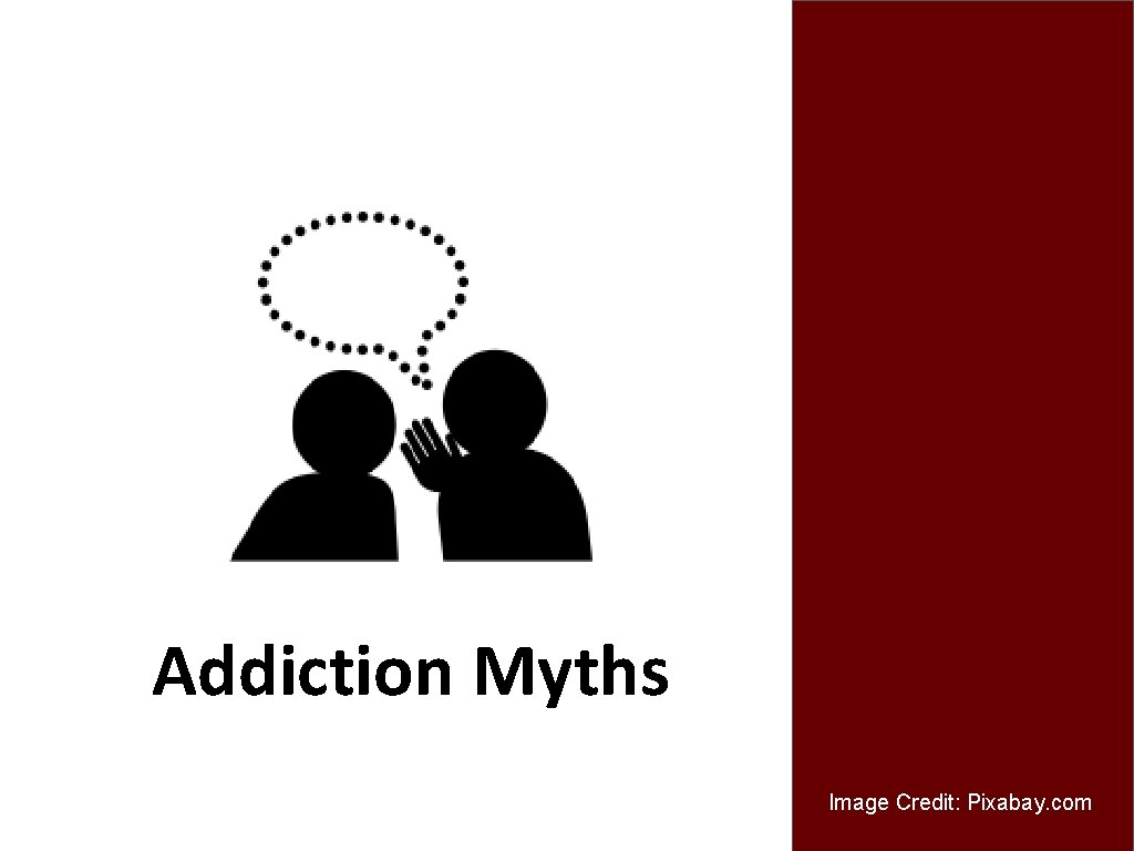 Addiction Myths Image Credit: Pixabay. com 