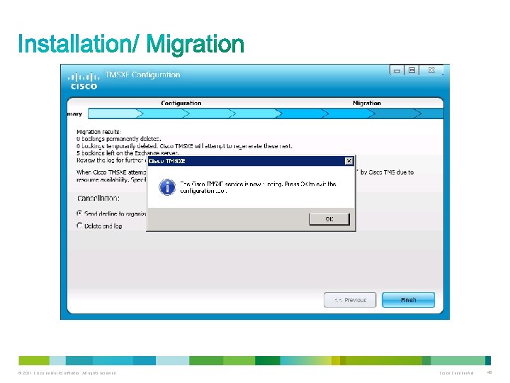 The local tmsconfuser is the user which the export application recognizes as the TMSXE