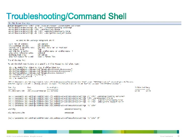 © 2011 Cisco and/or its affiliates. All rights reserved. Cisco Confidential 80 