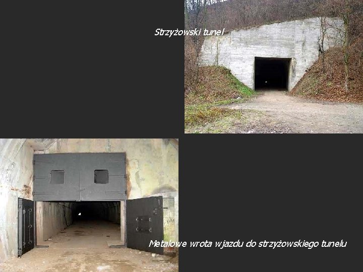 Strzyżowski tunel Metalowe wrota wjazdu do strzyżowskiego tunelu 