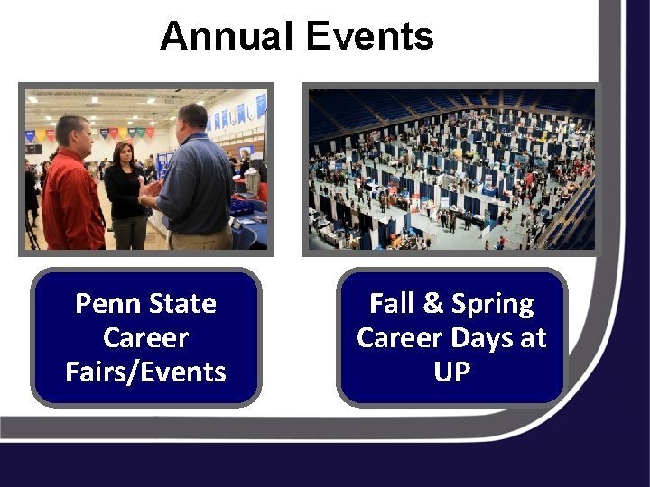 Annual Events Penn State Career Fairs/Events Fall & Spring Career Days at UP 
