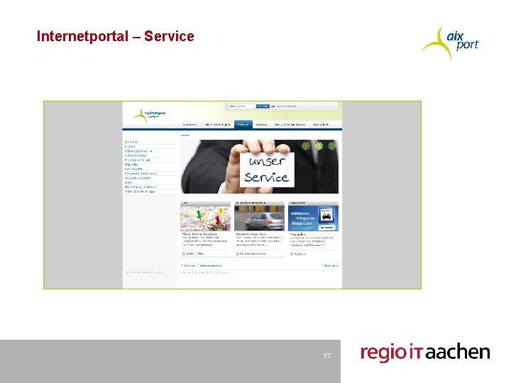 Internetportal – Service 17 