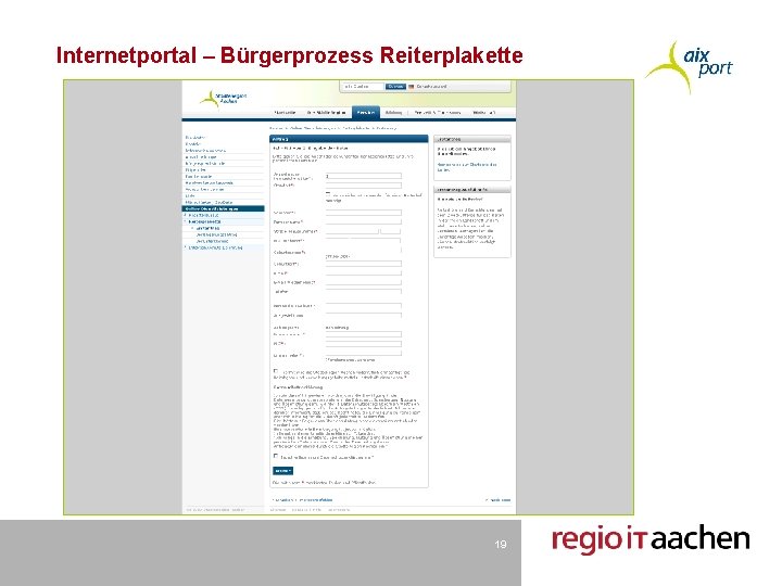 Internetportal – Bürgerprozess Reiterplakette 19 