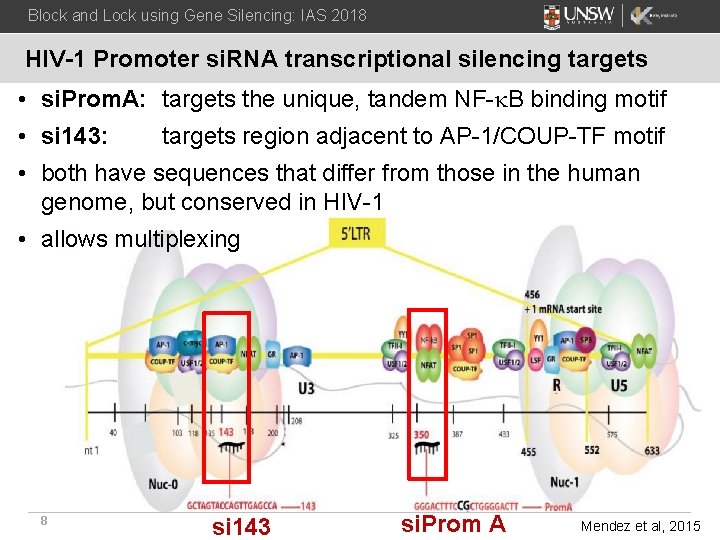 Block and Lock using Gene Silencing: IAS 2018 HIV-1 Promoter si. RNA transcriptional silencing