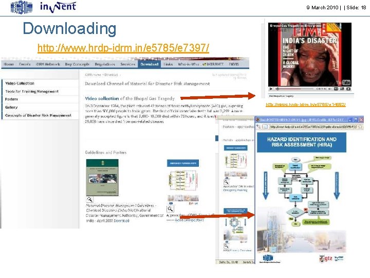 9 March 2010 | | Slide: 18 Downloading http: //www. hrdp-idrm. in/e 5785/e 7397/