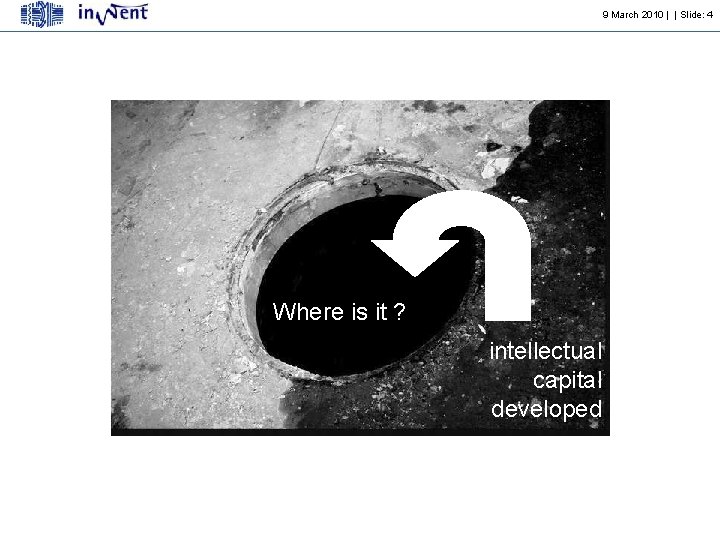 9 March 2010 | | Slide: 4 Where is it ? intellectual capital developed