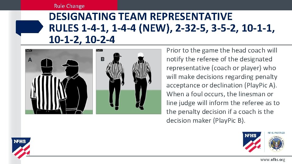 Rule Change DESIGNATING TEAM REPRESENTATIVE RULES 1 -4 -1, 1 -4 -4 (NEW), 2