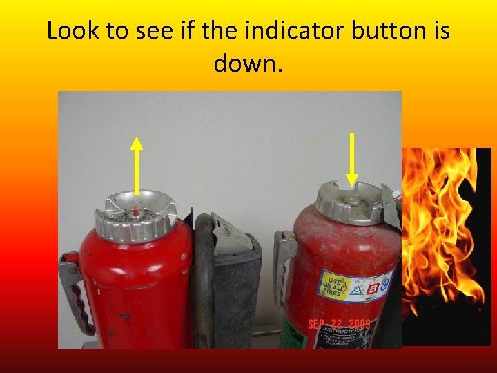 Look to see if the indicator button is down. 