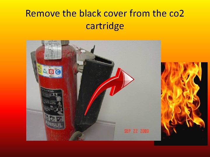 Remove the black cover from the co 2 cartridge 