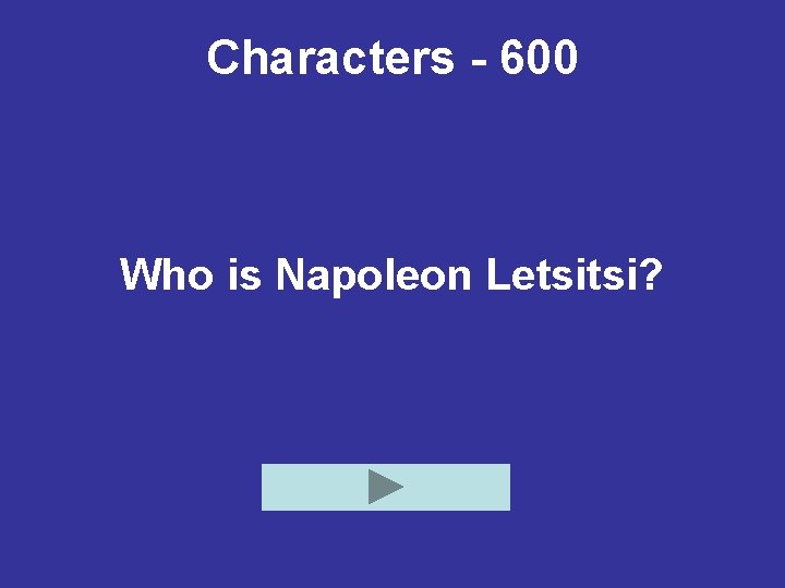 Characters - 600 Who is Napoleon Letsitsi? 