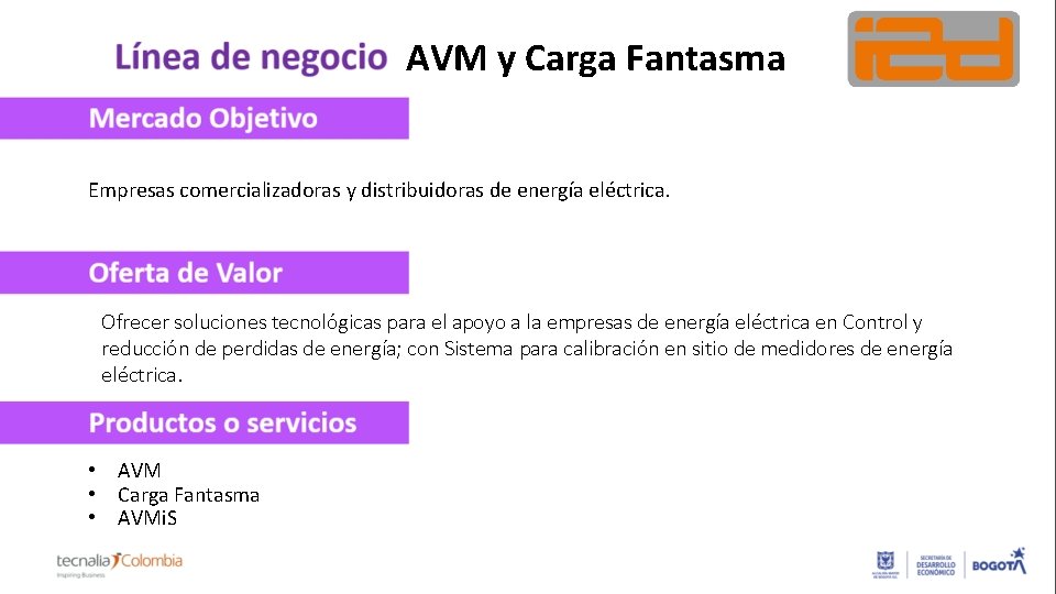 AVM y Carga Fantasma Empresas comercializadoras y distribuidoras de energía eléctrica. Ofrecer soluciones tecnológicas