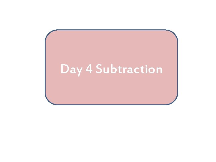 Day 4 Subtraction 