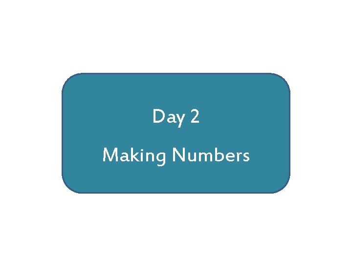 Day 2 Making Numbers 