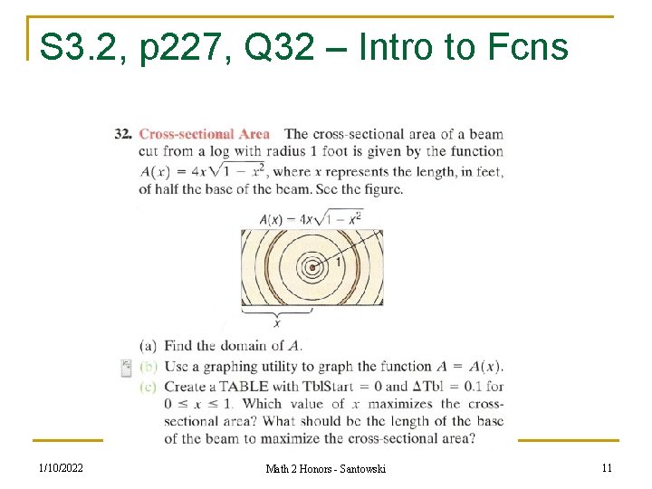 S 3. 2, p 227, Q 32 – Intro to Fcns 1/10/2022 Math 2 S 3. 2, p 227, Q 32 – Intro to Fcns 1/10/2022 Math 2