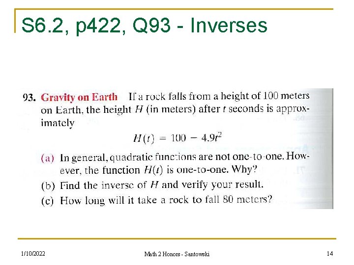S 6. 2, p 422, Q 93 - Inverses 1/10/2022 Math 2 Honors - S 6. 2, p 422, Q 93 - Inverses 1/10/2022 Math 2 Honors -