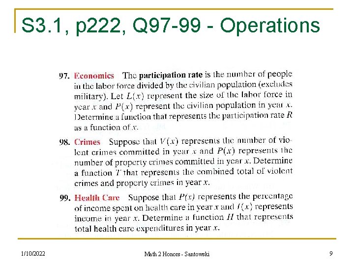 S 3. 1, p 222, Q 97 -99 - Operations 1/10/2022 Math 2 Honors S 3. 1, p 222, Q 97 -99 - Operations 1/10/2022 Math 2 Honors