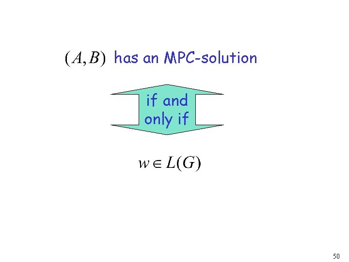 has an MPC-solution if and only if 50 