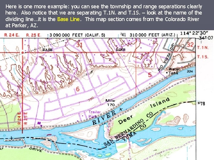 Here is one more example: you can see the township and range separations clearly
