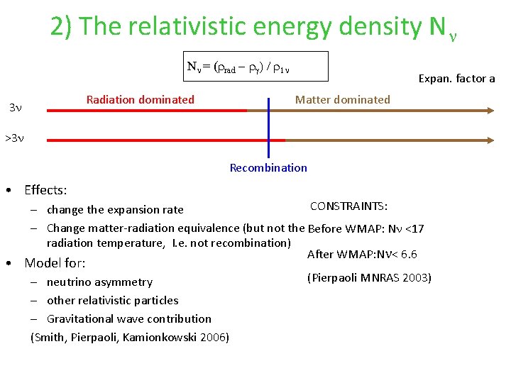 2) The relativistic energy density N N = (rrad - rg) / r 1