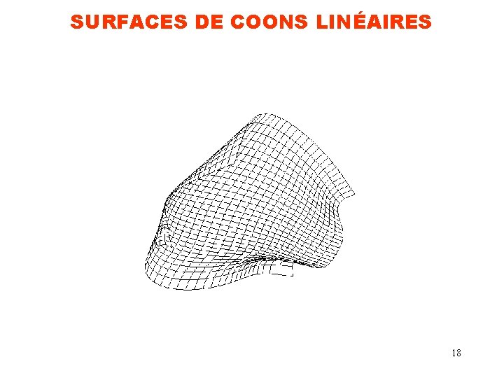 SURFACES DE COONS LINÉAIRES 18 