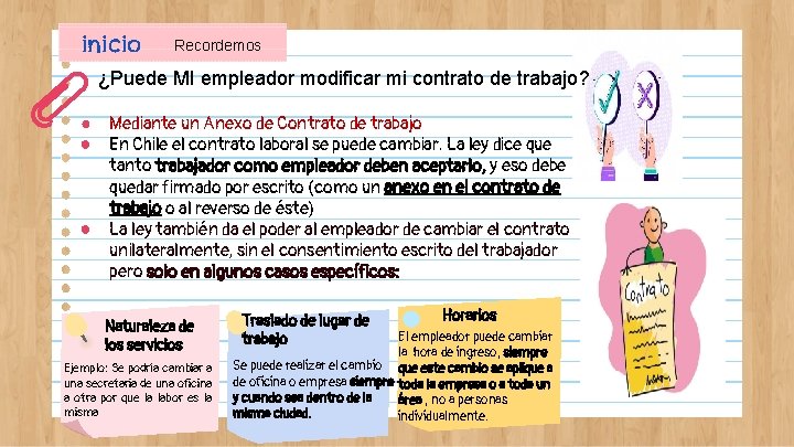 inicio Recordemos ¿Puede MI empleador modificar mi contrato de trabajo? ● ● ● Mediante