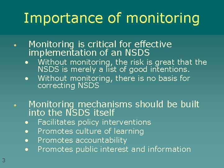Monitoring Sustainable Development Strategies and the Role of