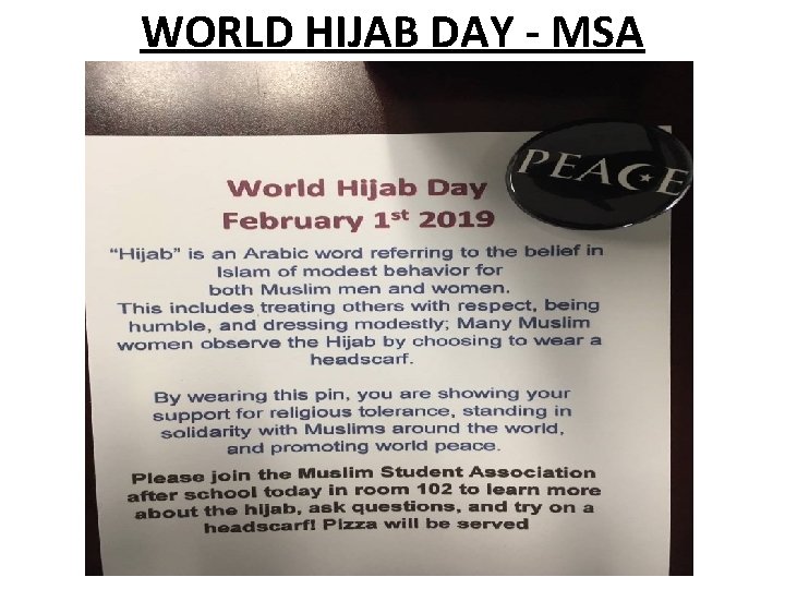 WORLD HIJAB DAY - MSA 