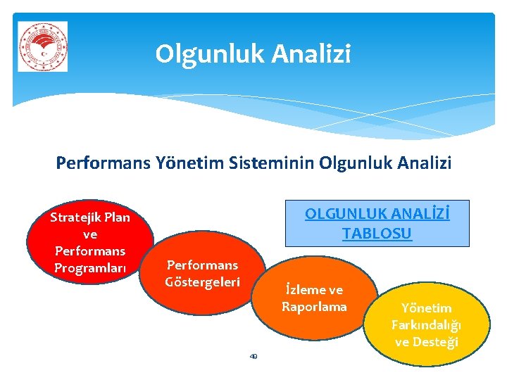 Olgunluk Analizi Performans Yönetim Sisteminin Olgunluk Analizi Stratejik Plan ve Performans Programları OLGUNLUK ANALİZİ