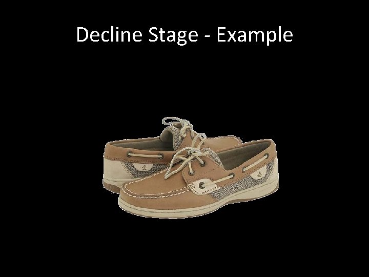 Decline Stage - Example 