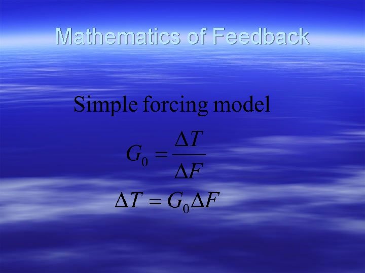 Mathematics of Feedback 