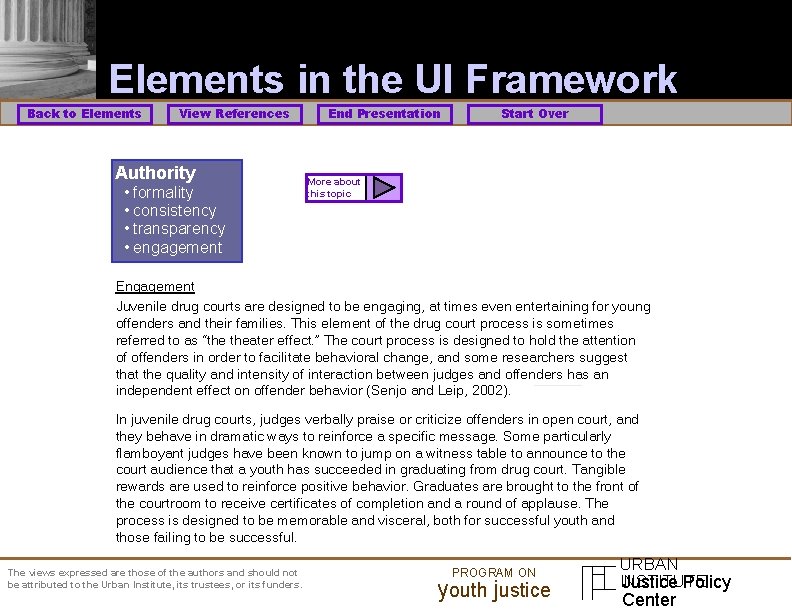 Elements in the UI Framework Back to Elements View References Authority • formality •