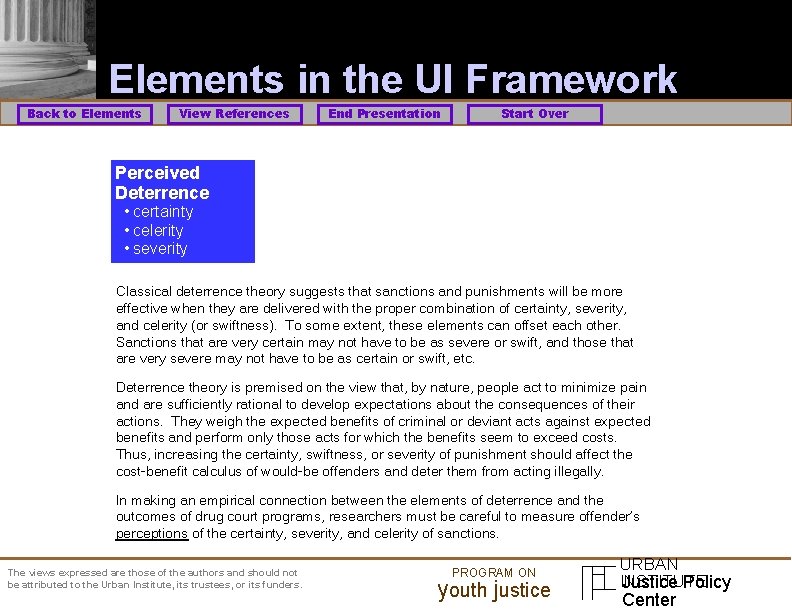 Elements in the UI Framework Back to Elements View References End Presentation Start Over