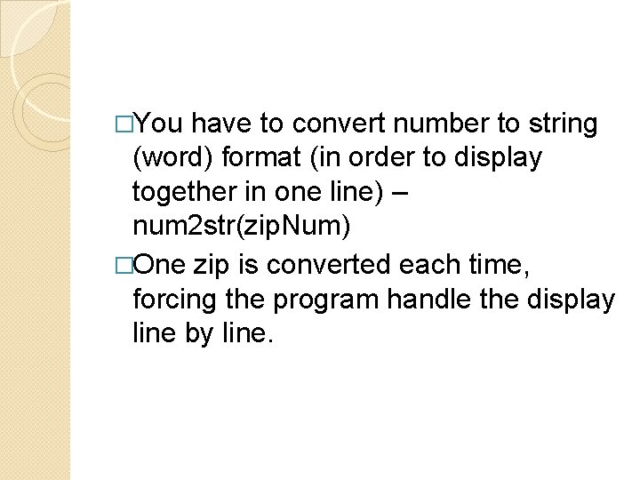 �You have to convert number to string (word) format (in order to display together