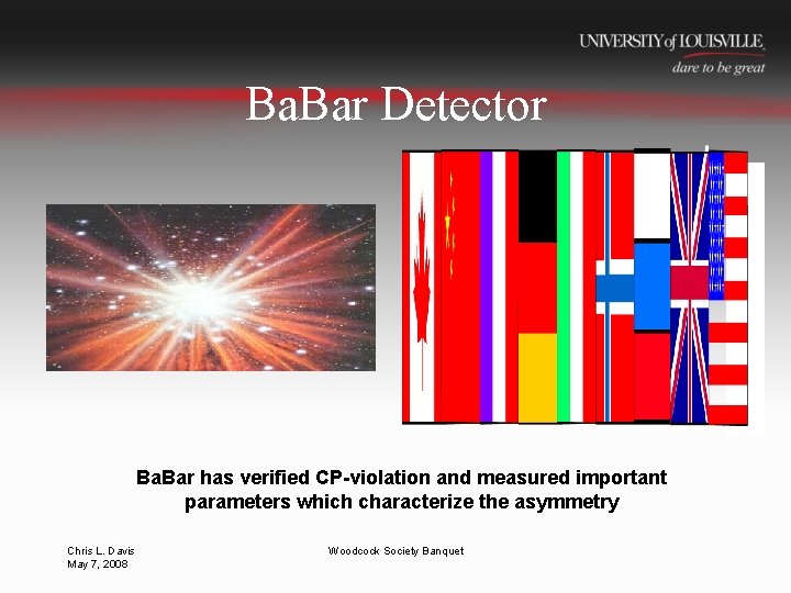 Ba. Bar Detector Ba. Bar has verified CP-violation and measured important parameters which characterize