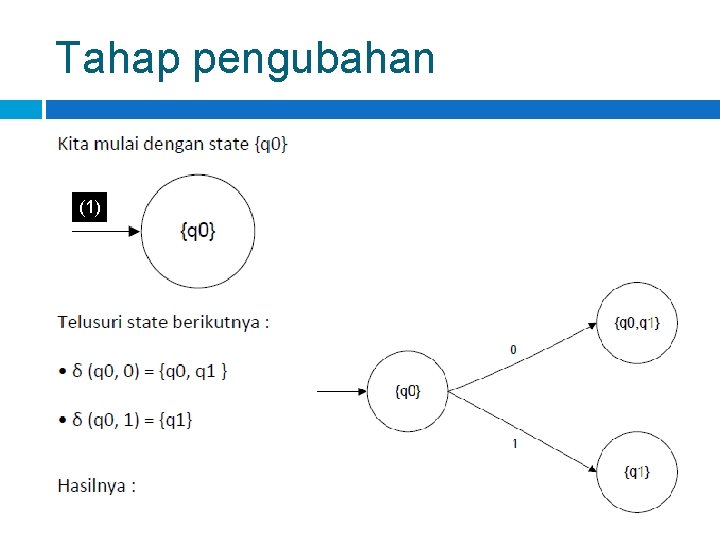 Tahap pengubahan (1) 