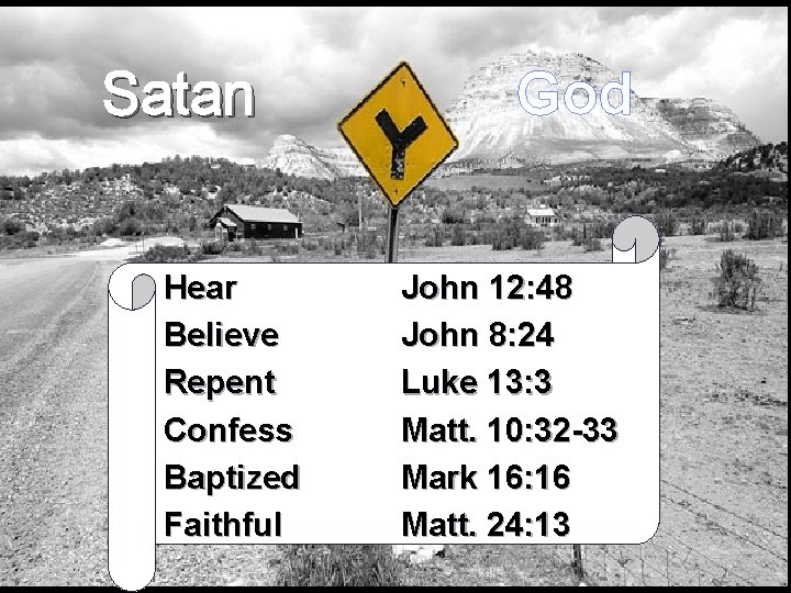 Satan Hear Believe Repent Confess Baptized Faithful God John 12: 48 John 8: 24