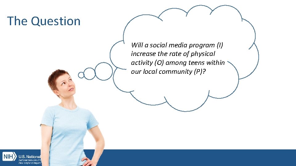 The Question Will a social media program (I) increase the rate of physical activity