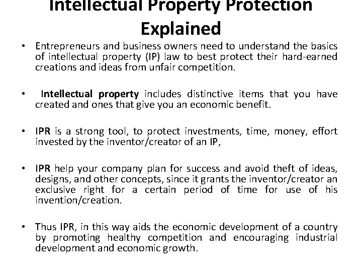 Intellectual Property Protection Explained • Entrepreneurs and business owners need to understand the basics