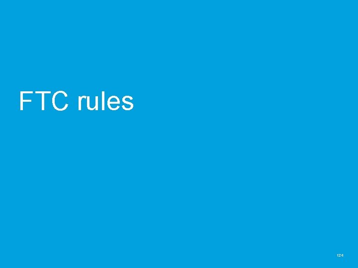 FTC rules 124 