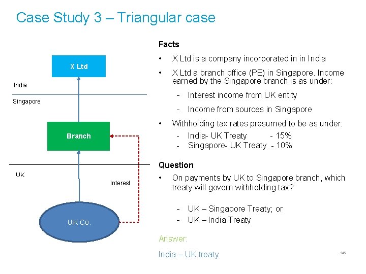 Case Study 3 – Triangular case Facts X Ltd • X Ltd is a