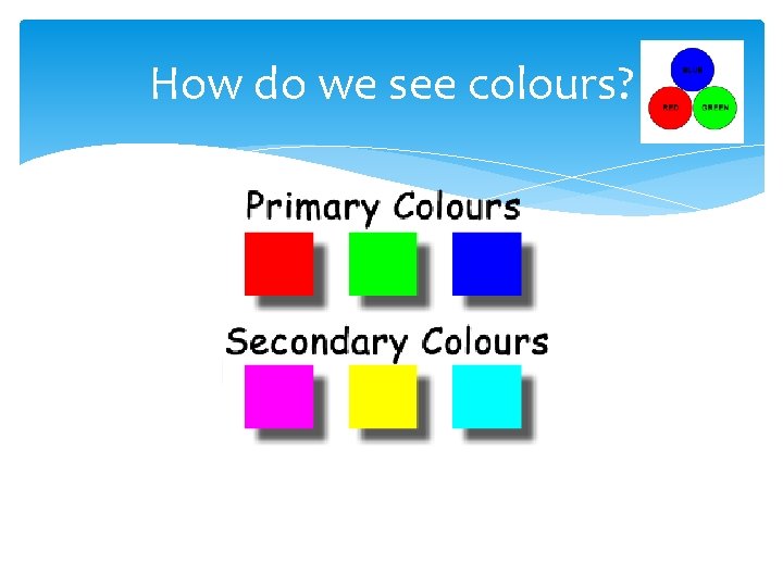 How do we see colours? 