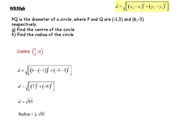 WB 30 gh PQ is the diameter of a circle, where P and Q