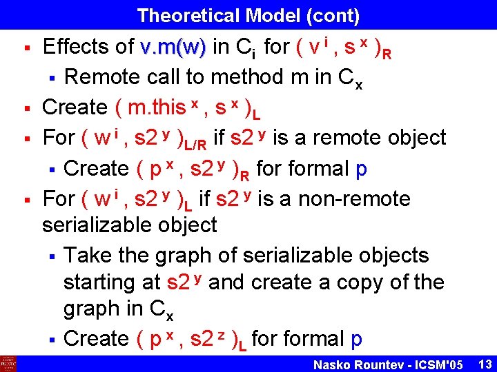 Theoretical Model (cont) § § Effects of v. m(w) in Ci for ( v Theoretical Model (cont) § § Effects of v. m(w) in Ci for ( v