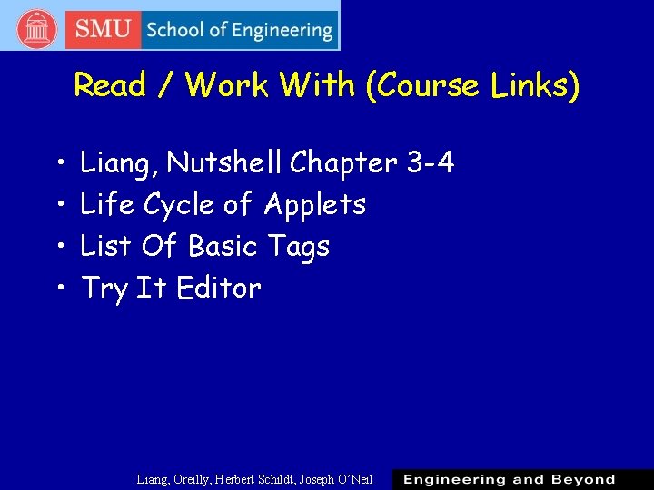 Read / Work With (Course Links) • • Liang, Nutshell Chapter 3 -4 Life Read / Work With (Course Links) • • Liang, Nutshell Chapter 3 -4 Life