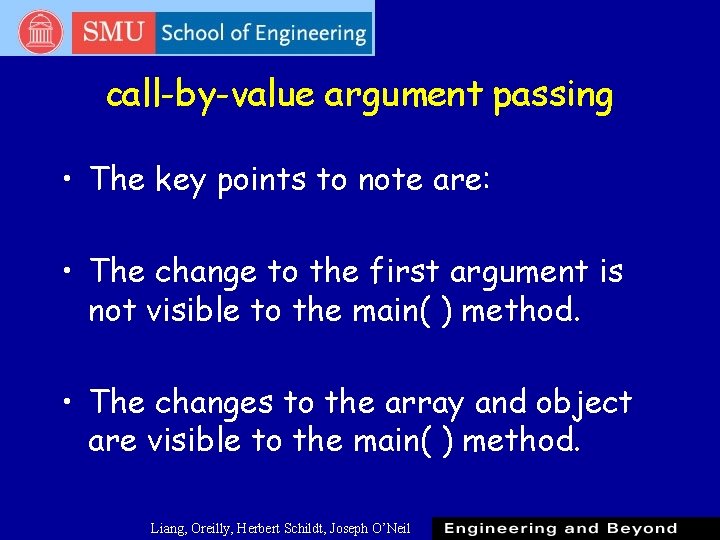 call-by-value argument passing • The key points to note are: • The change to call-by-value argument passing • The key points to note are: • The change to