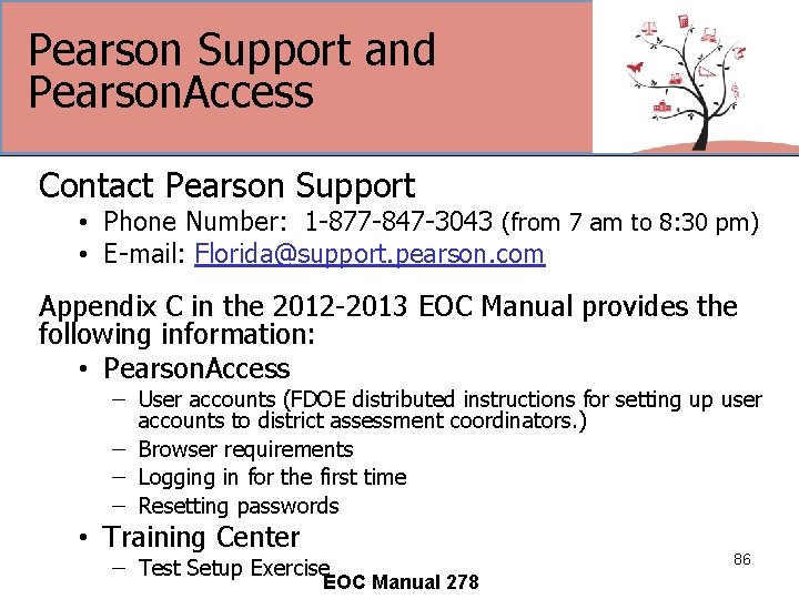 Pearson Support and Pearson. Access Contact Pearson Support • Phone Number: 1 -877 -847