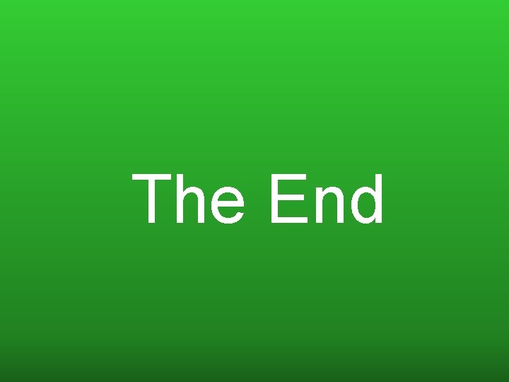 The End 