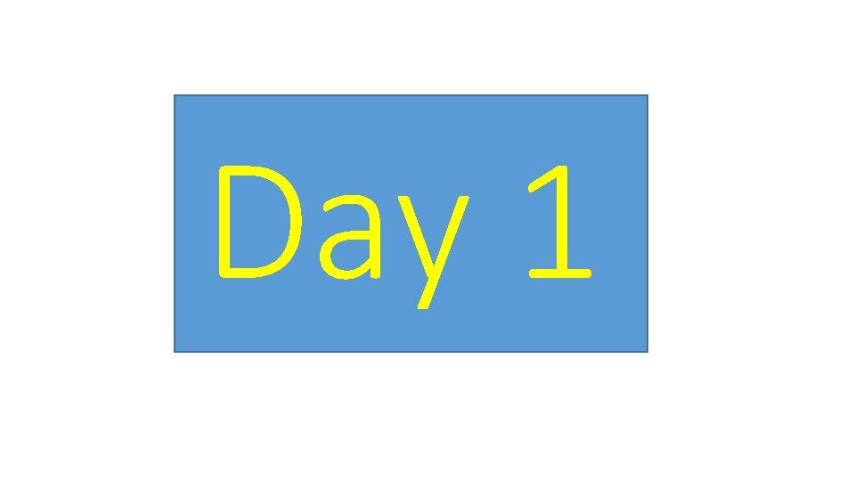 Day 1 