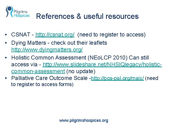 References & useful resources • CSNAT - http: //csnat. org/ (need to register to
