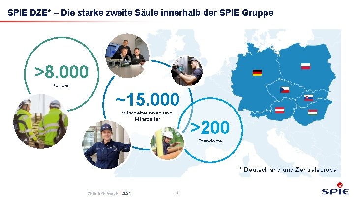 SPIE DZE* – Die starke zweite Säule innerhalb der SPIE Gruppe >8. 000 Kunden